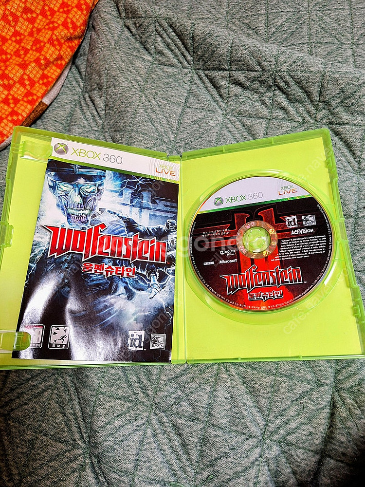 xbox360 울펜슈타인 정발판팝니다 상태좋음 1500...--1
