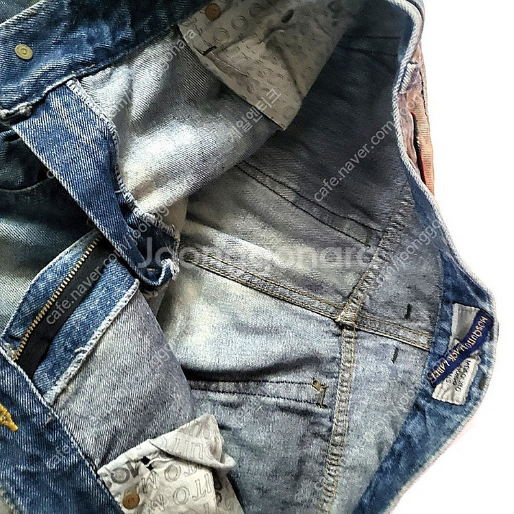 남성용 빈티지 루즈핏 장식 미스판 청바지 34--3