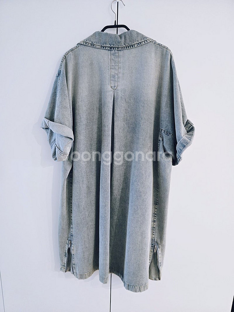 시스템 데님오픈 칼라 드레스 55사이즈--4