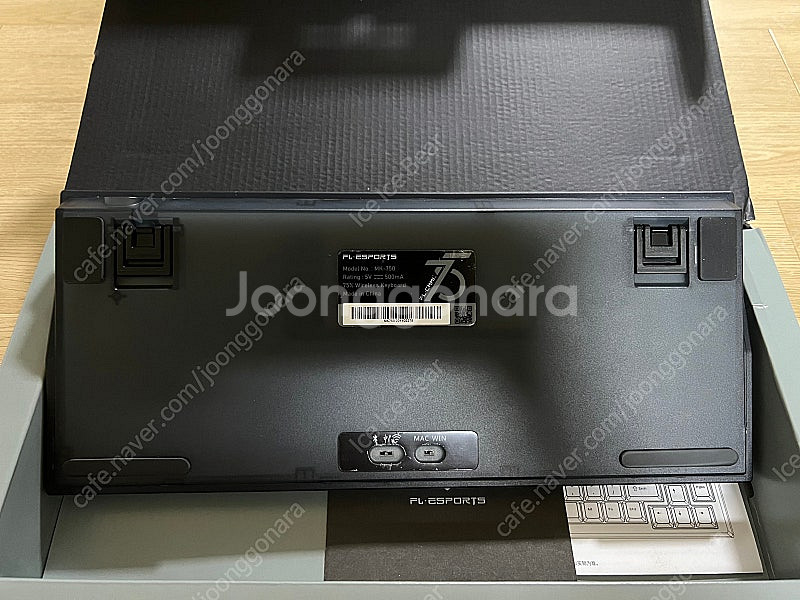 MK750 기계식 키보드 베어본 + 투명 블랙 키캡 팝...--1