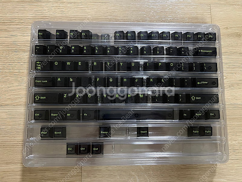 MK750 기계식 키보드 베어본 + 투명 블랙 키캡 팝...--3