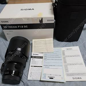 시그마 50-100mm f1.8 캐논 ef 풀박 팝니다.