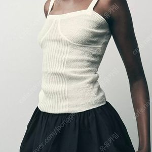 ZARA 자라 플리츠 니트 탑, 자라 니트 탑, 자라 시스루 슬리브리스