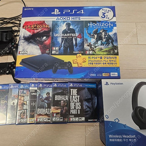 ps4 슬림 500GB 판매. 레지던트이블2, 3, 라스트오브워스2 개별 판매.