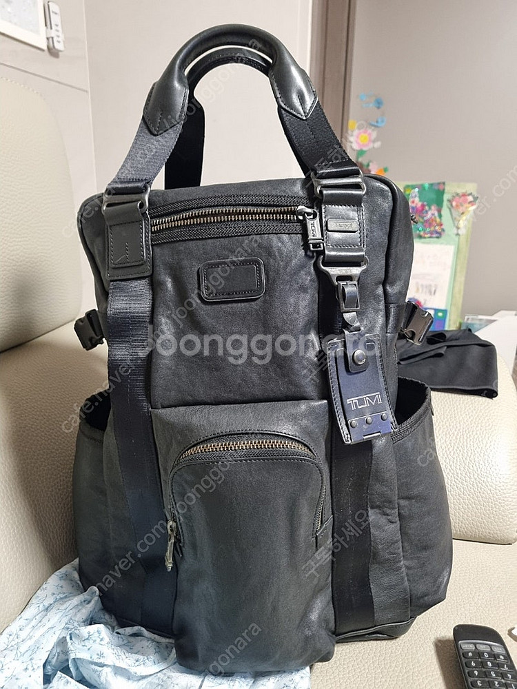 투미 르준 가죽 백팩--0