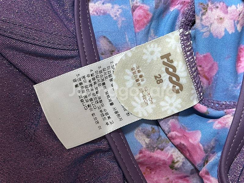 후그 여성수영복 펀샤인 미드 브이백 핑크밴지 28--4
