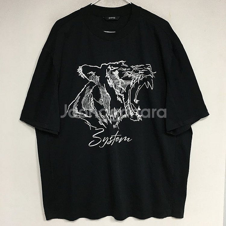 22 SYSTEM 시스템 옴므 오버핏 반팔 티셔츠 10...--0