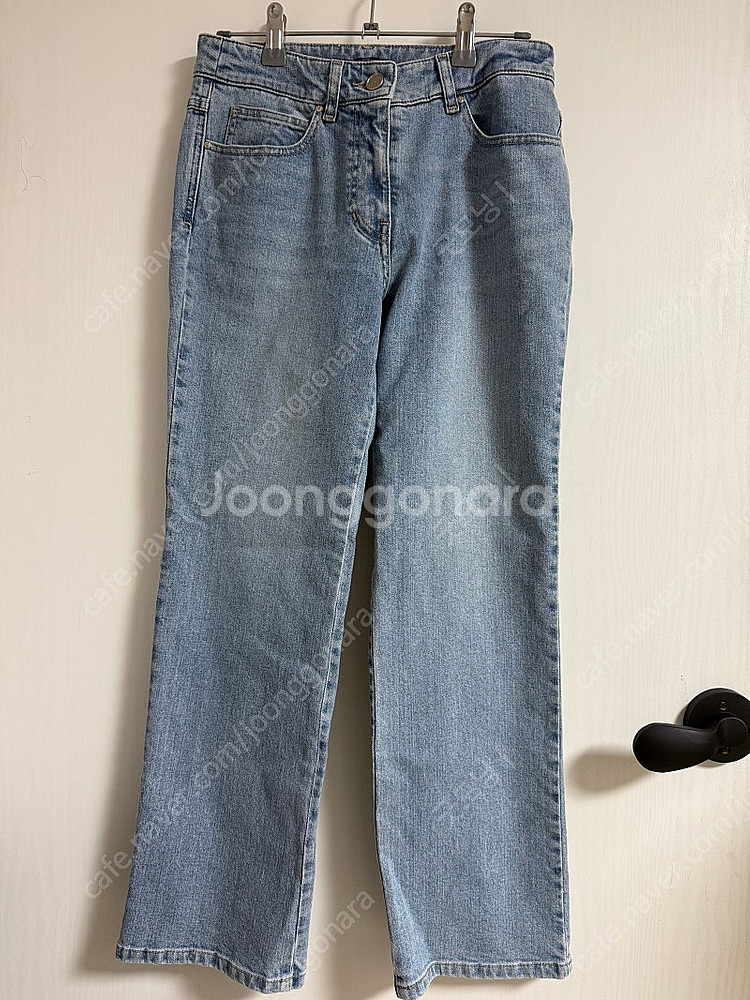 가격내림)) SJSJ 레더탭 스트레이트 데님진 청바지 ...--5