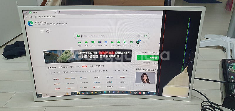 삼성 C27F391FHK 27인치 커브드 모니터 1만에...--2