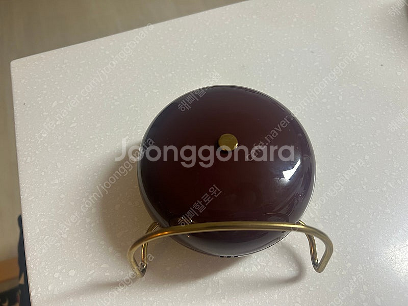 아르네야콥센 스테이션 탁상 시계 burgundy--1