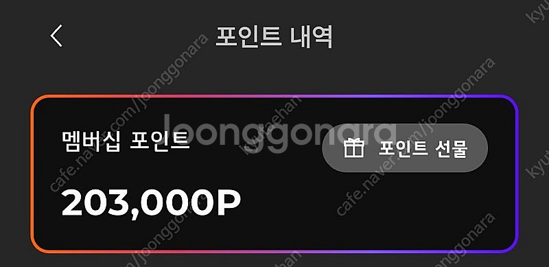 LG전자 포인트 203,000점--0