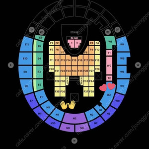 블랙핑크 콘서트 막콘 2층 W2구역 앞열 양도합니다