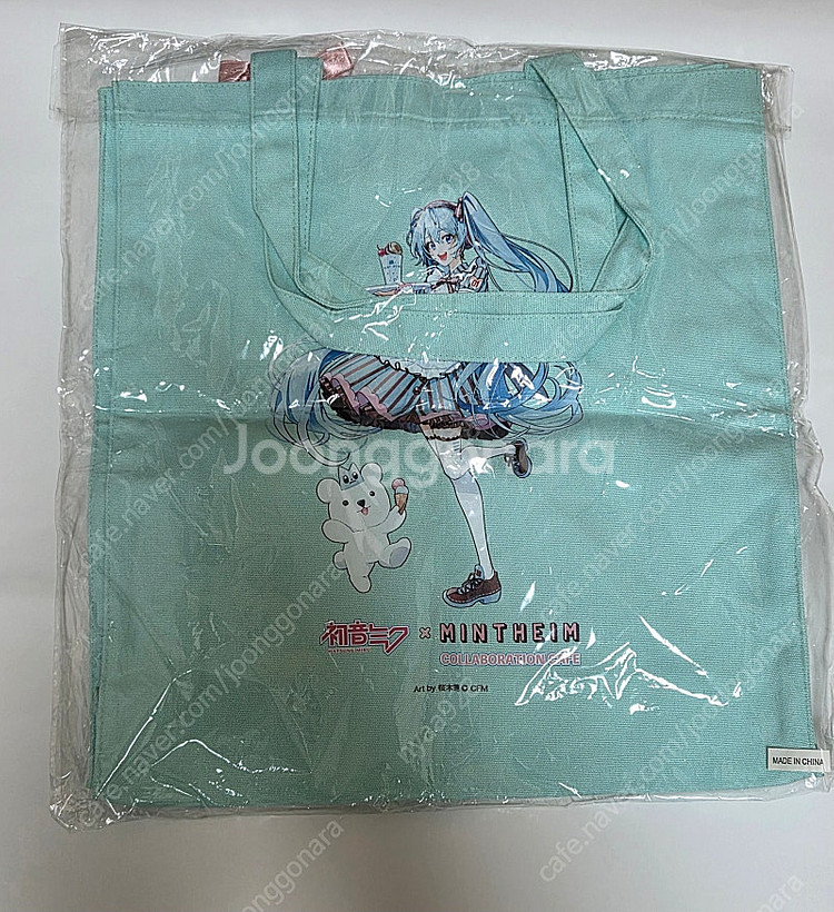하츠네미쿠 민트하임 콜라보 에코백, 키링--0