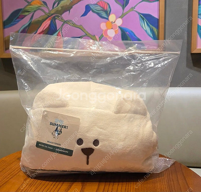 정가 판매 스타벅스 x 베베드피노 비치타월 판초 우비 ...--1