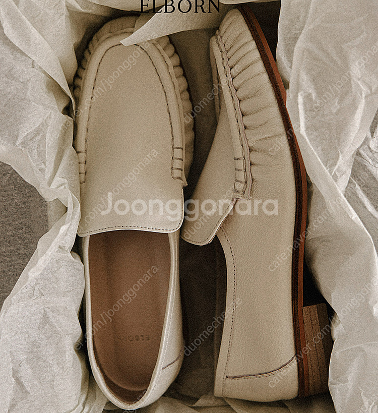 엘보른 양가죽 로퍼 ivory mateo leather...--1