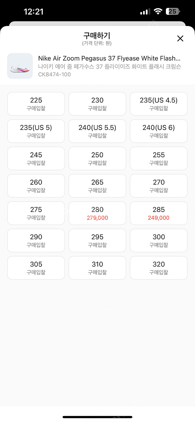 나이키 페가수스 플라이이즈 러닝화 280--1