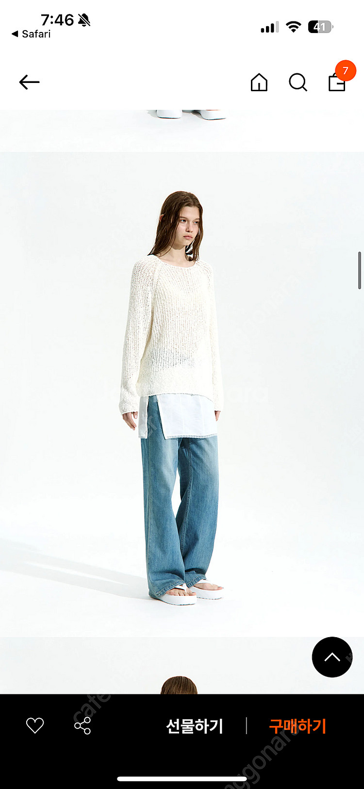 로우클래식 WAVE SWEATER - IVORY 웨이브...--2