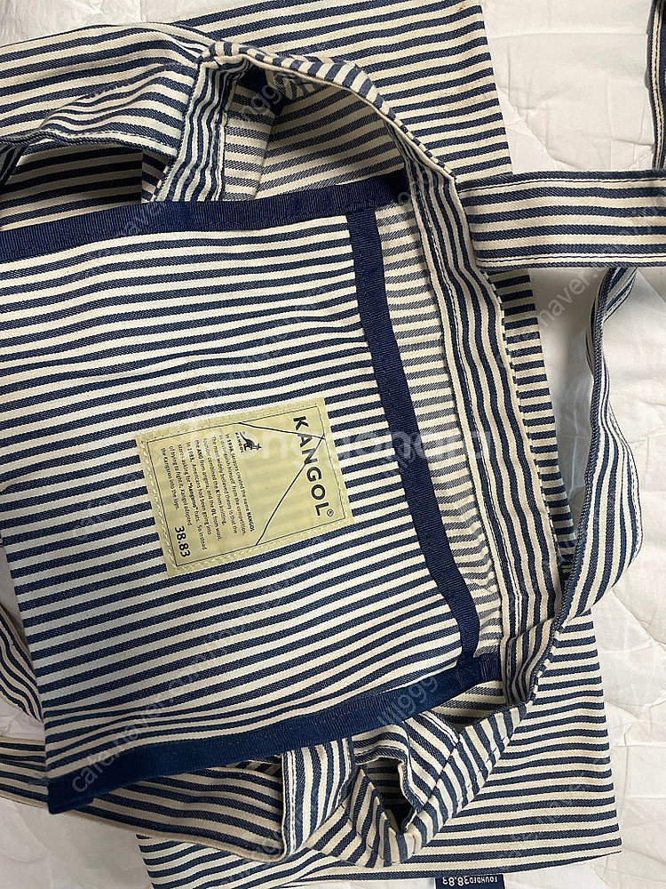 캉골 에코백 (스트라이프 블루)--2