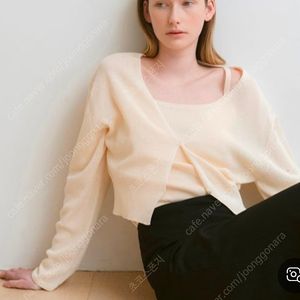유메르 뮬르 린넨 가디건 새상품 크림베이지