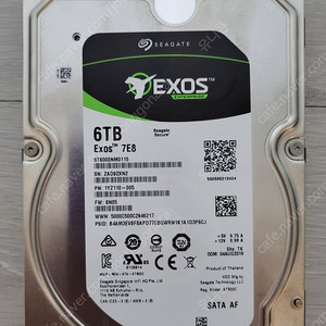 시게이트 EXOS 6TB 엔터프라이즈 3.5인치 SATA 하드디스크 반값 택포 10만 100,000원