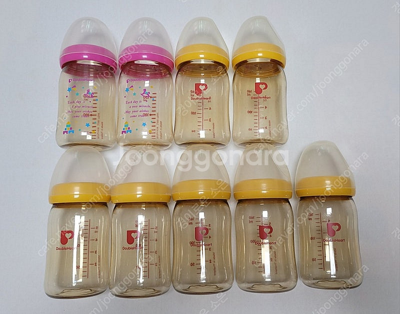 (노꼭지) 더블하트 젖병 160ml 9개 일괄 / 택배...--0
