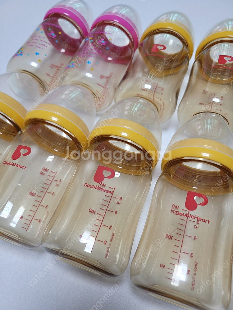 (노꼭지) 더블하트 젖병 160ml 9개 일괄 / 택배...--1