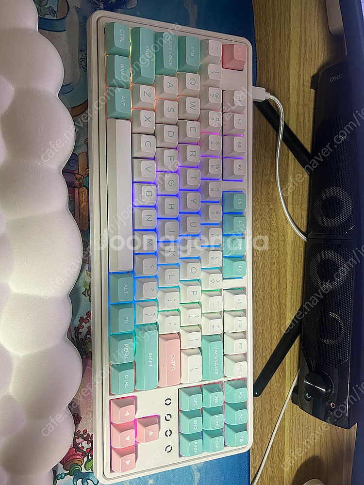 FL-ESPORTS CMK87 유무선 핫스왑 풀윤활 기...--0