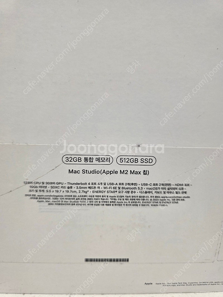 2023년 맥 스튜디오 M2 MAX 12코어/ GPU ...--0
