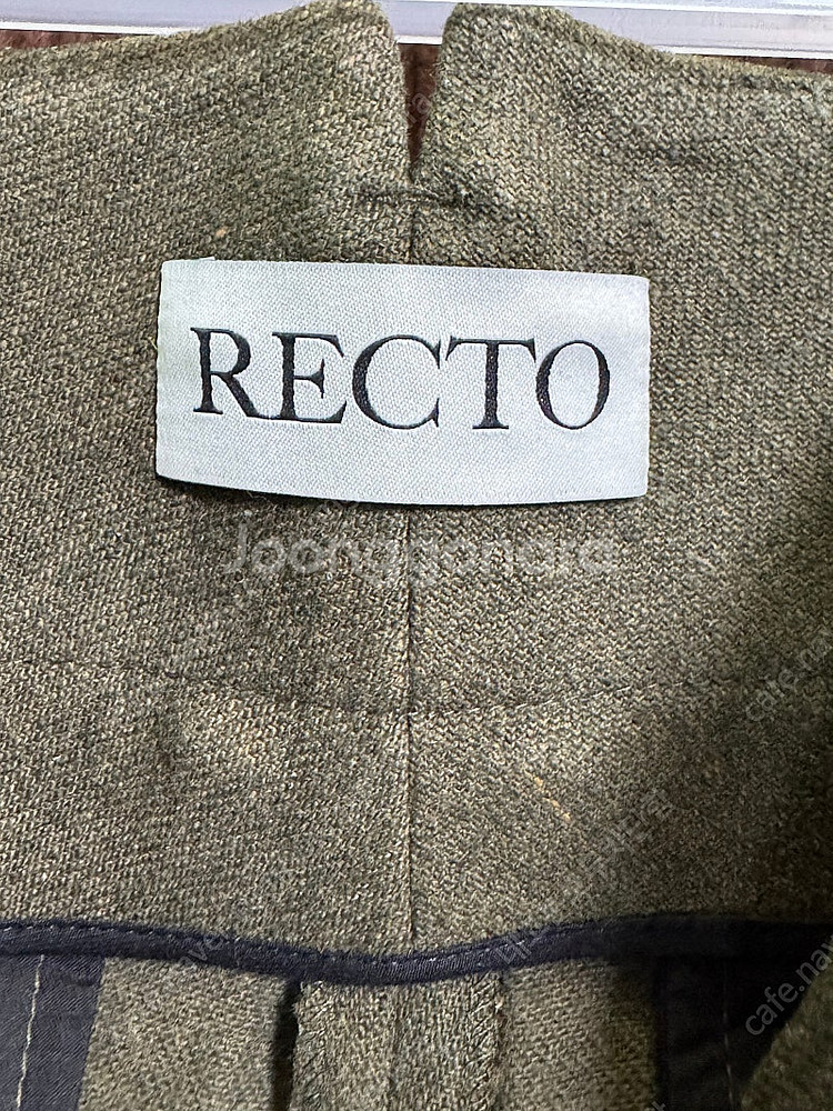 렉토 RECTO 24FW 벨트 디테일 하이웨이스트 팬츠...--1