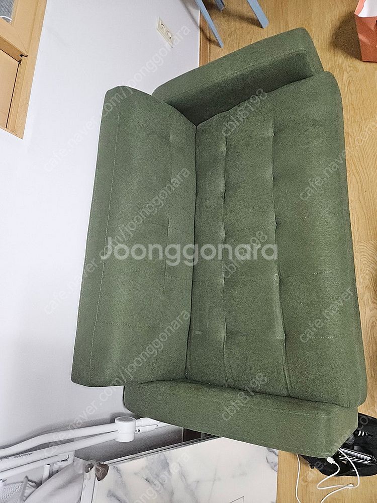 패브릭 토파즈 2인용 쇼파(그린) 사용량 거의 없음 팝...--0