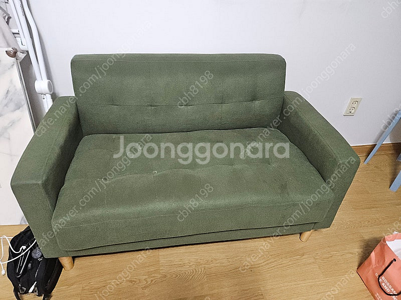 패브릭 토파즈 2인용 쇼파(그린) 사용량 거의 없음 팝...--2