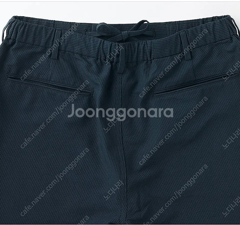 무인양품 시어서커테이퍼드 팬츠 블랙m--7