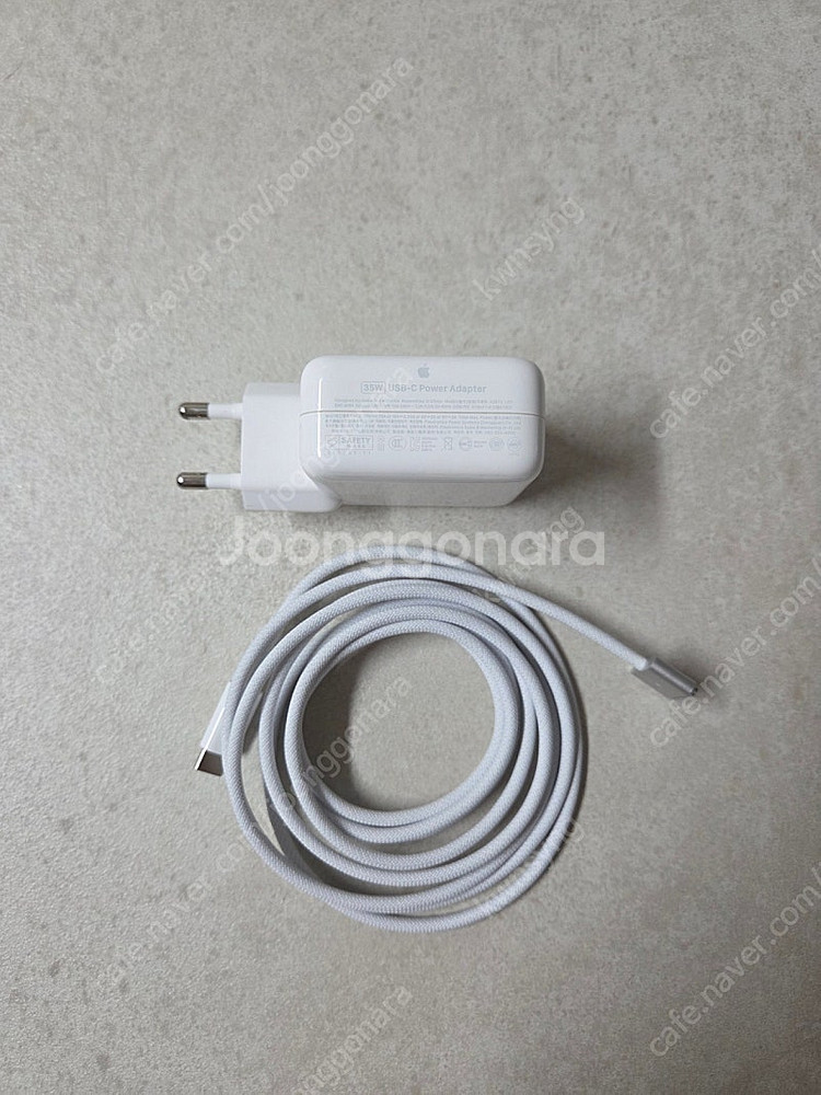 애플 정품 35W 듀얼 USB-C 포트 전원 어댑터 +...--0