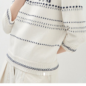 마인 컬러 라인 니트 탑