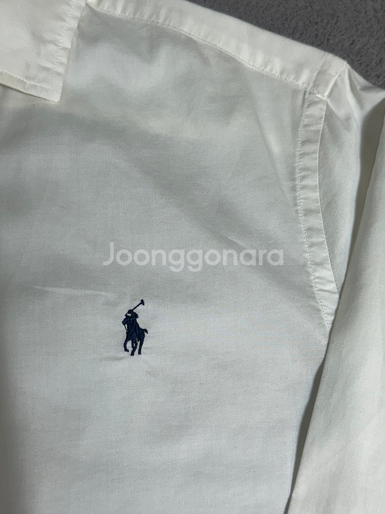 여 polo 폴로 화이트 릴렉스핏 코튼 셔츠 / 블루 ...--7