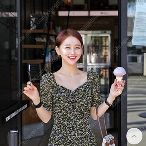 (새제품) 임블리 플라워 쉬폰 원피스m