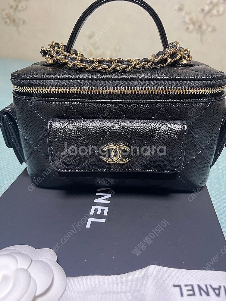 샤넬캐비어 포켓탑 베니티--1