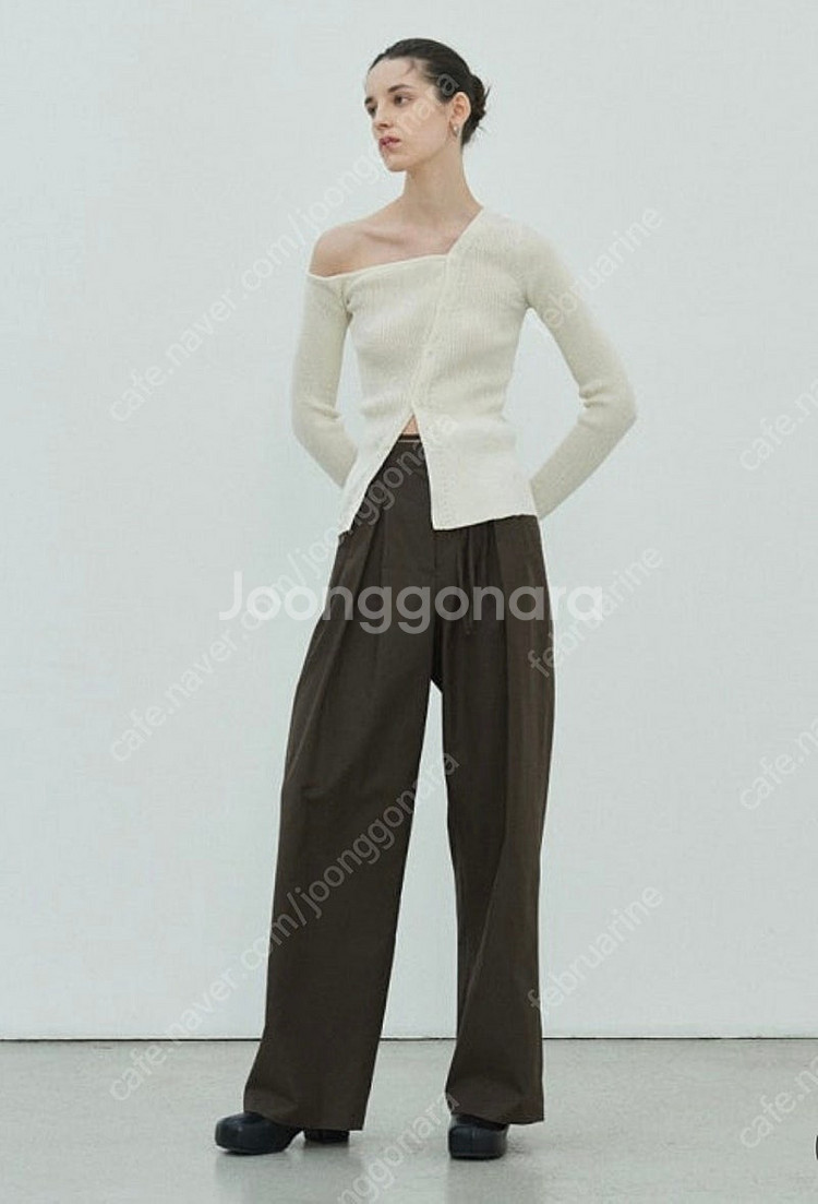 다이애그널 one off shouler knit--0