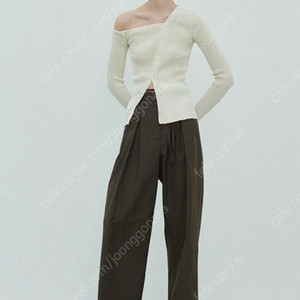 다이애그널 one off shouler knit