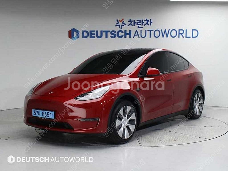 테슬라 모델 Y 중고 테슬라 중고 빨간색 2021년식 ...--0