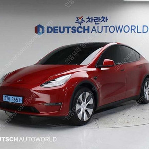 테슬라 모델 Y 중고 테슬라 중고 빨간색 2021년식 56,796km 스탠다드 레인지 최저가 중고차