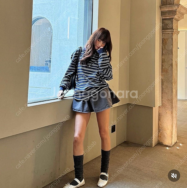 임블리 블레스드17 카치온 스커트팬츠 차콜 새상품 M--1