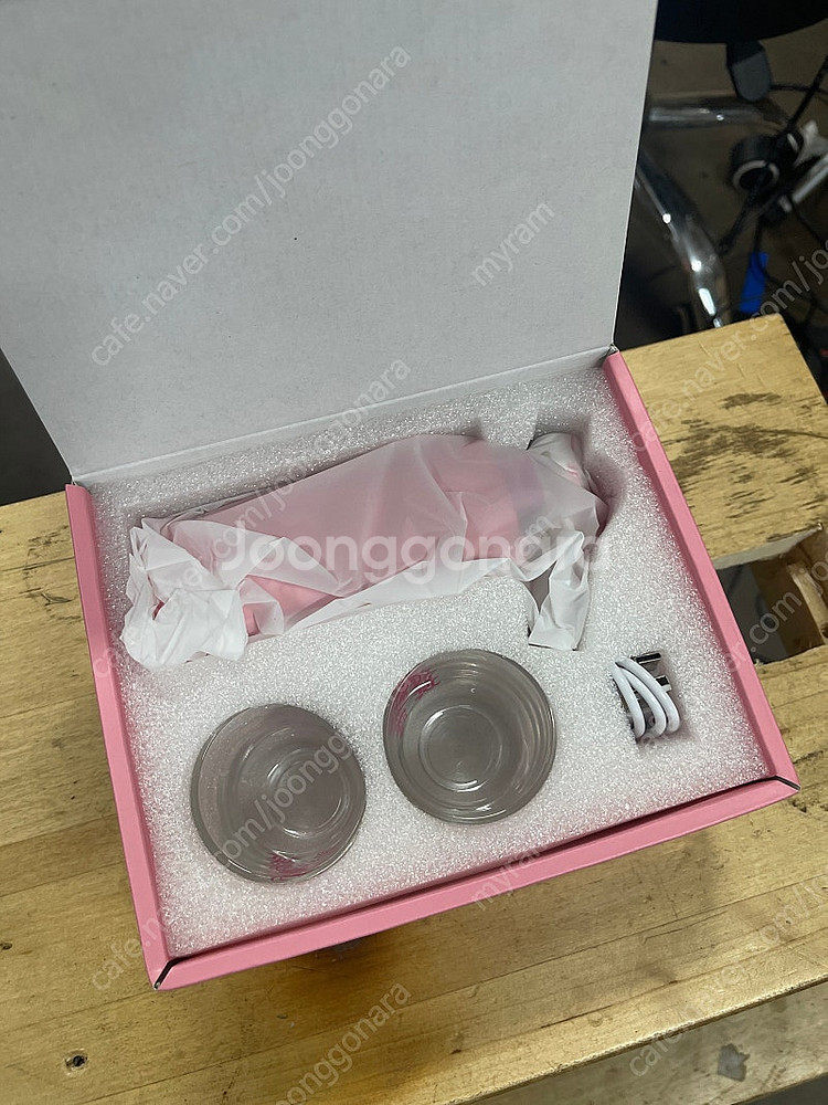 진로 꺼비 핑크 디스펜서 (진로 정품소주잔 2P)새상품--1