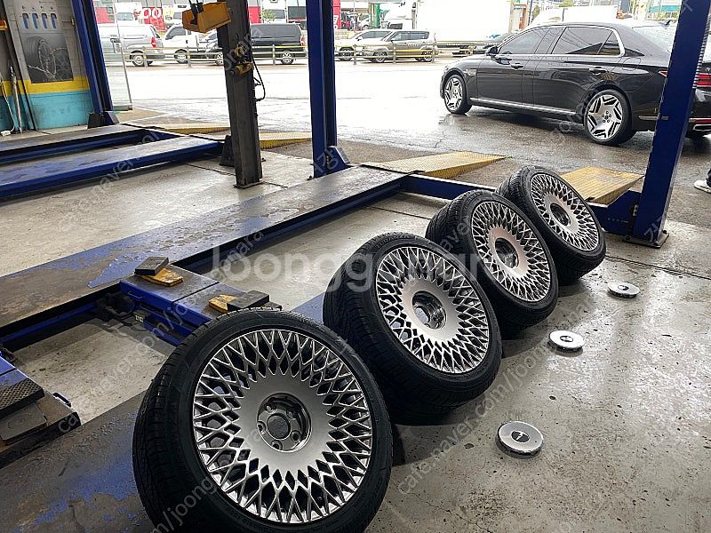 제네시스 G90 19인치 휠+휠캡+타이어+TPMS+순정...--0