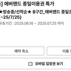 에버랜드 자유이용권 + 츄러스 (~7/25)