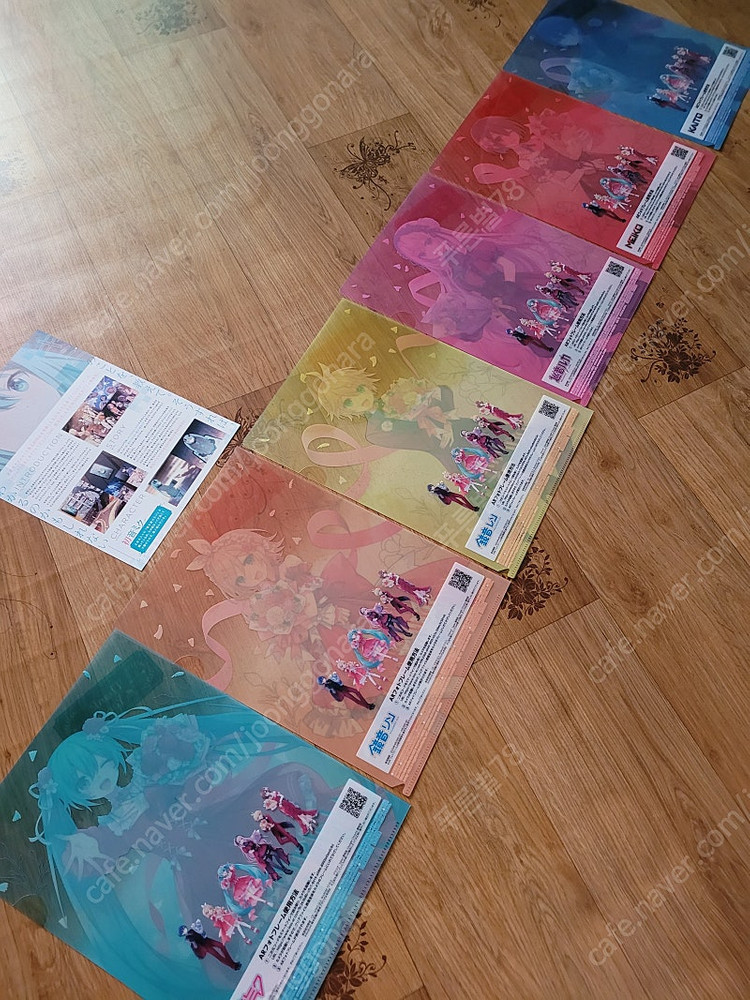 총8개일괄)프세카굿즈 클리어파일 프세카극장판 미쿠굿즈 렌티 프세카전단지 이미지