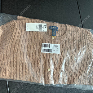 폴로 걸즈 케이블 가디건 카멜 XL