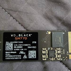 WD Black SN770 Nvme 2TB SSD