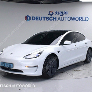 모델3 중고 테슬라 중고 흰색 2022년식 56,593km 롱 레인지 중고자동차