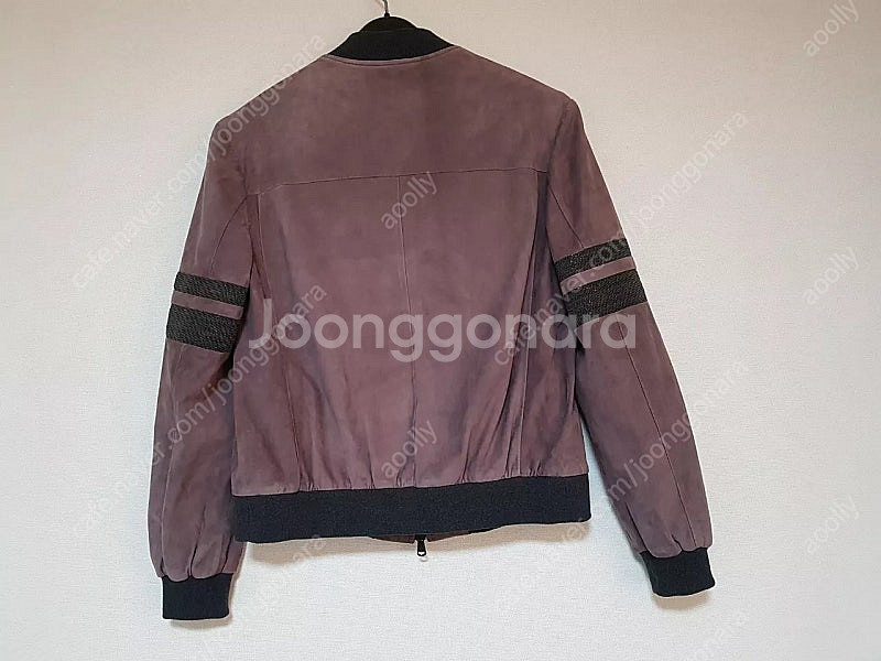 브루넬로쿠치넬리 모닐리 양가죽 스웨이드 봄버 자켓--2